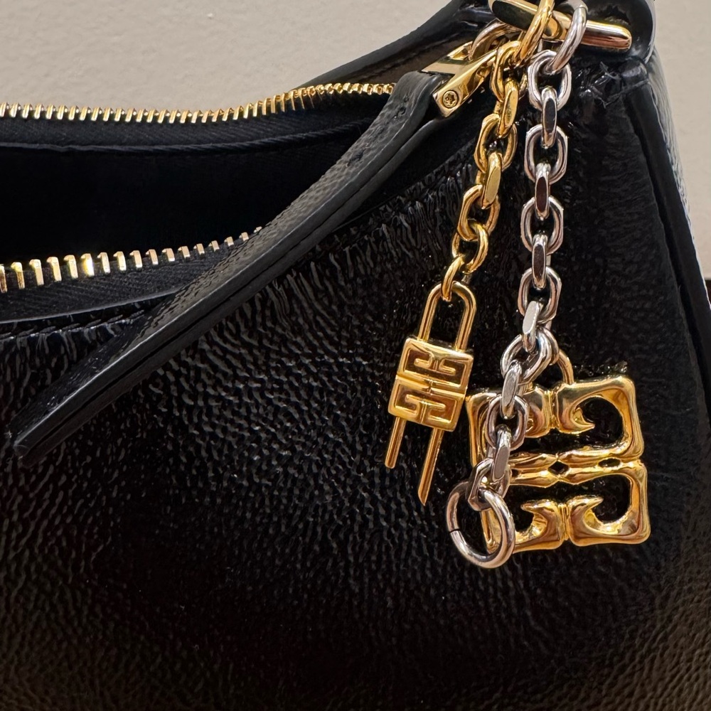 Givenchy Black Shoulder Bag with Gold Charm - Picture 8 of 8